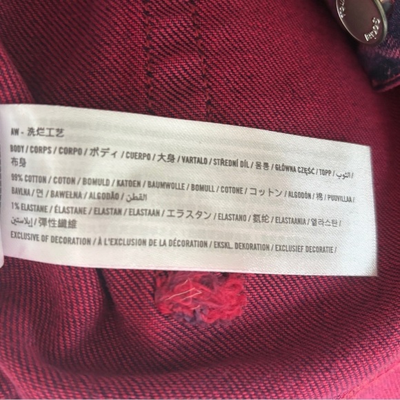 Social Tourist Ultra High Rise Baggy Jeans Red/Pink Size 30 Womens - Picture 11 of 11